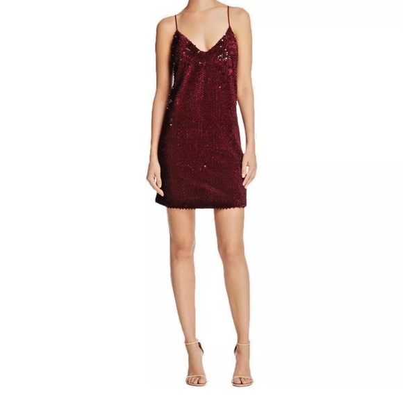 Kendall + Kylie Women's Sequined Velvet Slip Dress - Picture 1 of 4